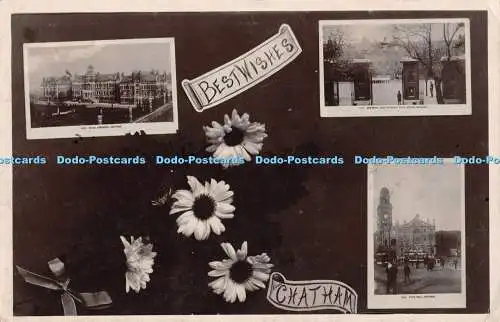 R453177 Best Wishes Chatham Thornton Bros New Brompton 1908 Multi View