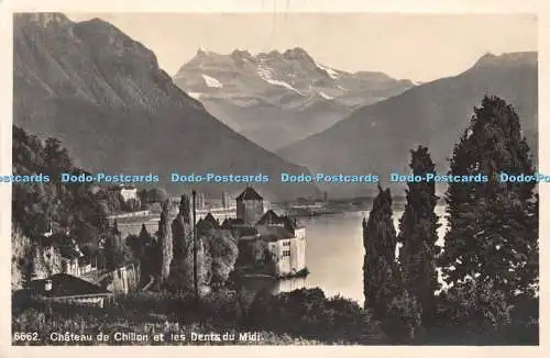 R453214 6662 Chateau de Chillon et les Dents du Midi Phototypie