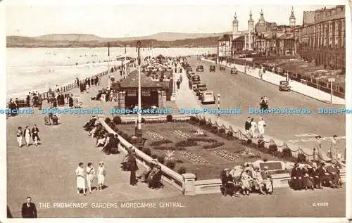 R454789 The Promenade Gardens Morecambe Central G 4939 Valentines Photo Brown 19