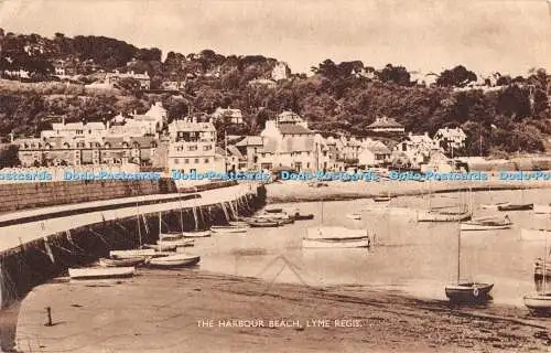 R454793 The Harbour Beach Lyme Regis M and L National Series 1948