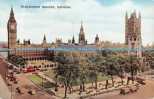 R455149 K 919 Parliament Square London Valesque Postkarte Valentinstag 1955