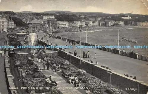 R455498 Loch Promenade Douglas Isle of Man R 2089 D Silveresque Valentines 1960