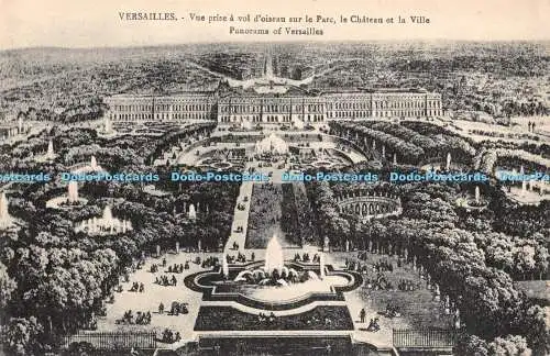 R455695 Versailles Vue prise a vol doiseau sur le Parc le Chateau et la Ville Pa