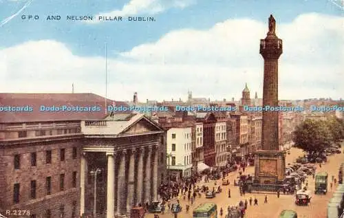 R455929 R 2278 G P O und Nelson Pillar Dublin Valentines 1954