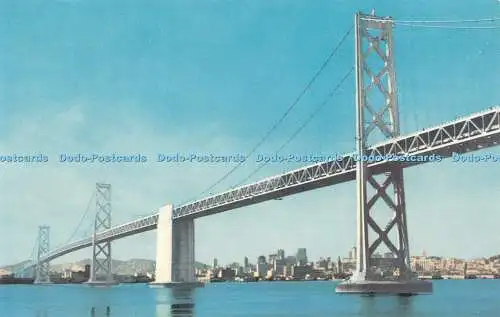 R456342 California San Francisco Oakland Bay Bridge E F Clements Lithographie