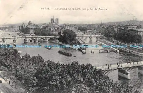 R456432 Paris Panorama de la Cite vue prise du Louvre Neurdein et Cie E Crete