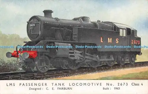 R456497 L M S Personentanklok Nr 2673 Class 4 C E Fairburn