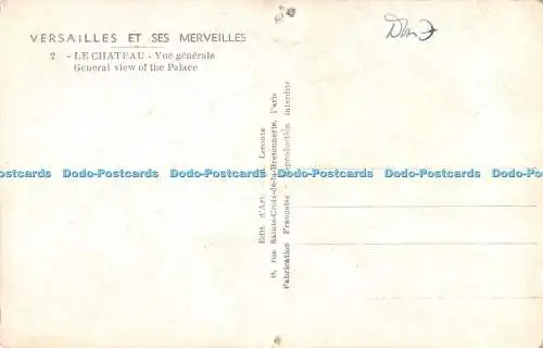 R456555 Versailles et ses Merveilles Le Chateau Gesamtansicht des Schlosses A Lec