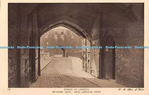 R456657 Tower of London Byward Gate Blick nach Westen Harrison H M Office of Wor