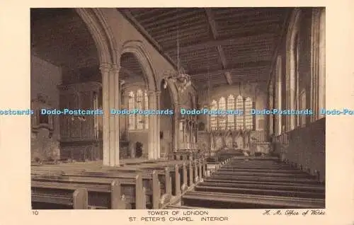 R456658 Tower of London St Peter Chapel Interior Harrison H M Office of Works