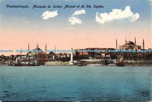 R456898 Constantinople Mosquee de Sultan Ahmed et de Ste Sophie M B