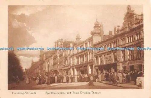 R459242 Hamburg St Pauli Spielbudenplatz mit Ernst Drucker Theater Nr 26 C Worze