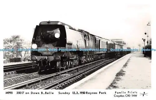 R457208 35017 on Down B Belle Sunday 12 3 1950 Raynes Park Pamlin Prints