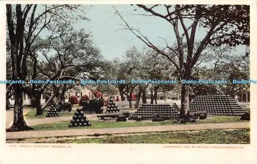 R457277 Trophy Park Fort Monroe Detroit Postkarte