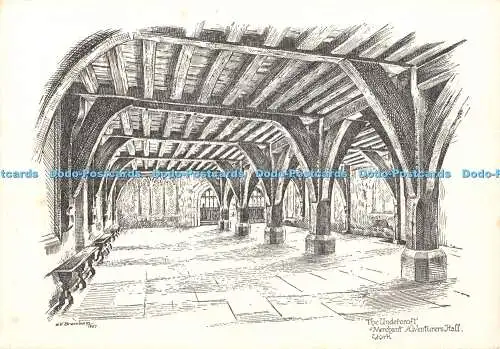 R459596 N V Bromham 1927 The Undercroft Merchant Adventurers Hall York
