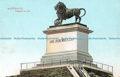 R457305 Waterloo Piedestal du Lion J B Bovri Hotel du Chemin Creux Grand Musee