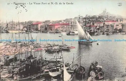 R459642 41 Marseille Le Vieux Port et N D de la Garde F G 1911