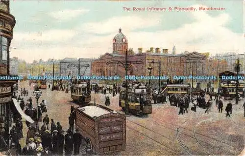 R457408 Manchester The Royal Infirmary and Piccadilly W H S and S M 1905