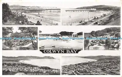 R459733 Colwyn Bay W 1129 Valentines Silveresque Postcards 1942 Multi View