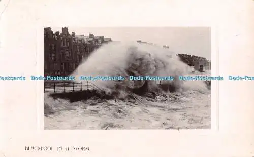 R461215 Blackpool in a Storm E R G Victoria Serie 1907