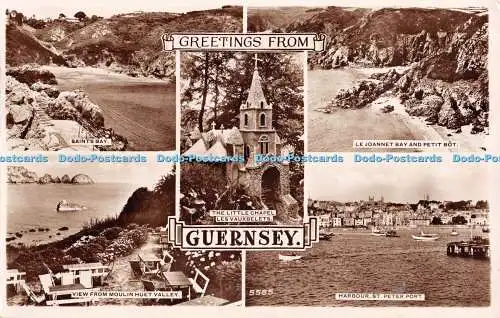R461303 Grüße aus Guernsey Saints Bay Le Joanne Bay und Petit Eot D Constan