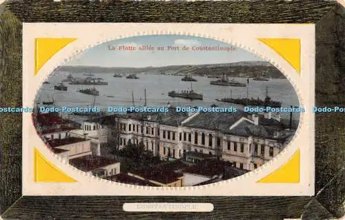 R461432 Constantinople La Flotte alliee au Port de Constantinople M B 1920