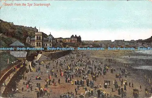R460533 Beach from the Spa Scarborough 1906