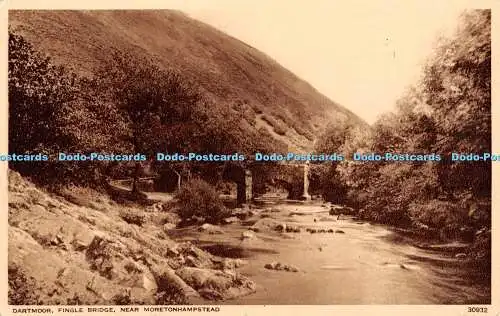 R461633 Dartmoor Fingle Bridge Near Moretonhampstead Photochrom