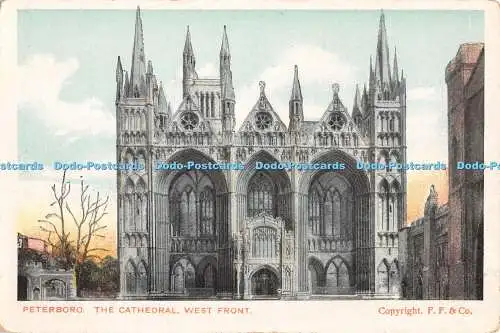 R460713 Peterboro The Cathedral West Front F F and Co G D and D