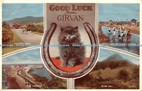 R458492 Viel Glück aus Girvan Victory Park The Harbour Valentine Carbo Farbe Mu