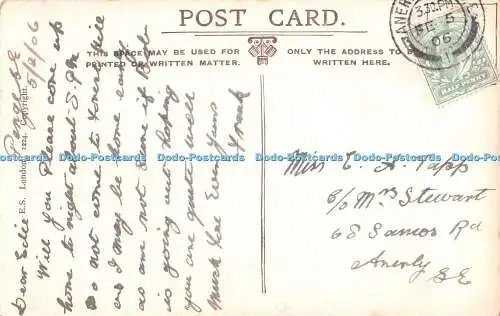 R461740 Miss Agnes Fraser E S 1906 Postkarte