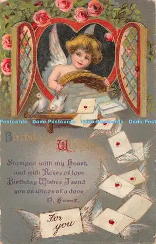 R461773 Geburtstagswünsche Briefe Kinder Die englische Fine Art Lithochrom Serie