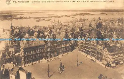 R460824 Anvers Vue du Bas Escaut et Grand Place G Hermans