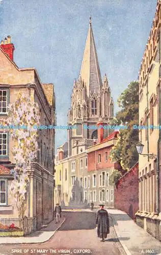 R463759 Spire of St Mary the Virgin Oxford A 1460 Kunstfarbe E W H Valentines