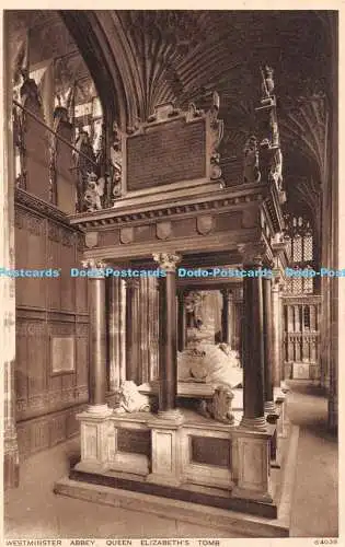 R458581 Westminster Abbey Queen Elizabeth Tomb Photochrom