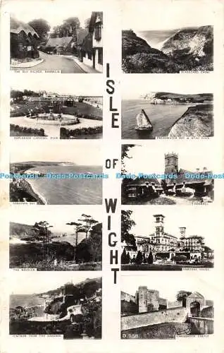 R461936 Isle of Wight Sandown Bay Godshill G Dean RP Multi View 1955