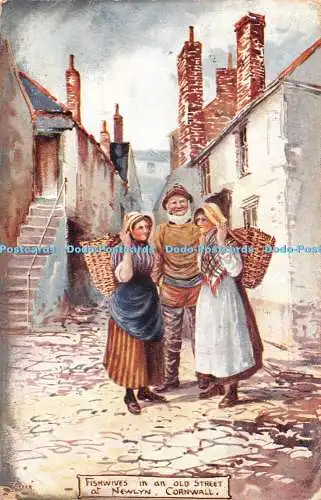 R458786 Cornwall Fischfrauen in einer alten Straße in Newlyn Misch and Stock Nature Min