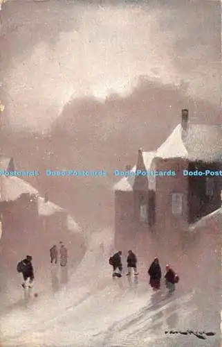 R464040 C W Faulkner Winter Impressions Serie Nr 544 B Nebel und Schnee Prof Van H