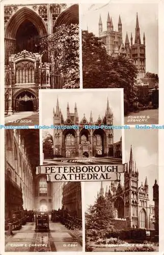 R464218 Peterborough Cathedral G 2261 Valentines RP 1939 Multi View