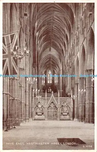 R464436 Nave East Westminster Abbey London G 3036 Photo Brown Valentines