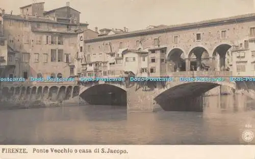 R462483 Firenze Ponte Vecchio e Casa di S Jacopo N P G R H Brewster 1987