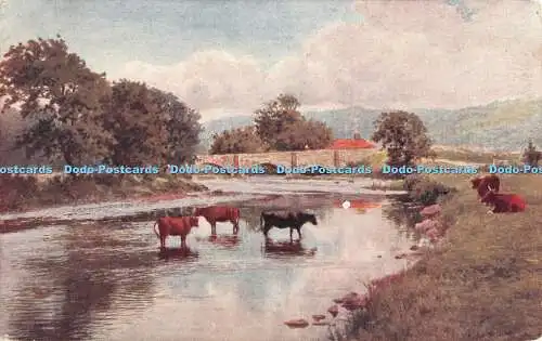 R465880 Unbekannter Ort Cattle Bridge River Gemälde Chaos Hudson and Kearns