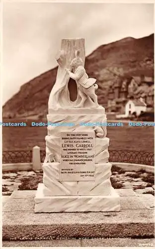 R462680 Llandudno The Lewis Carroll Memorial West Shore G R Thompson RP