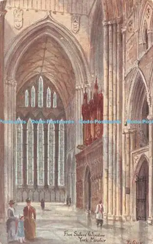 R462783 York Minster Five Sisters Window J W Ruddock The Artist Series T Guy