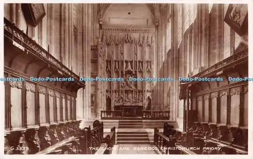 R464849 G 3338 The Choir and Reredos Christchurch Priory Valentines RP