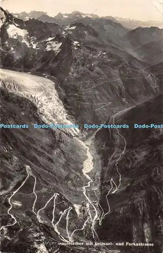 R462910 Rhonegletscher mit Grimsel und Furkastrasse Fotoglob