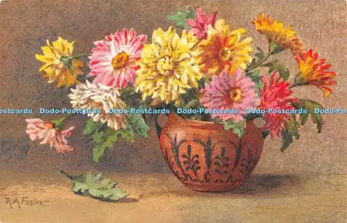 R464965 R A Pflegeblumen Gemälde Postkarte St Z F Nr 1380