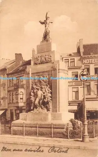 R465026 Ostende Oostende Monument aux civils tombes pour la Patrie 1914 1918 Sta