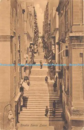 R466555 Strada Santa Lucia Malta Souvenir 1907