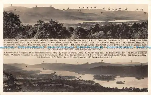 R467079 Windermere From Orrest Head G P Abraham Multi View